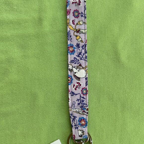 VERA BRADLEY DISNEY BELLE WIDE LOOP KEYCHAIN:NWT "BELLE PETITE FLORAL" - Picture 8 of 12